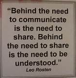 Behind the need to communicate